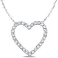 Collar de Diamantes en Forma de Corazón Diamante de Laboratorio Oro Blanco 585 (14K)