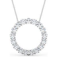 Collar de Diamantes Círculo Abierto 3.00 ct Diamante de Laboratorio Oro Blanco 585 (14K)