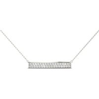 Collar Bar de Diamantes en Oro Blanco Diamante de Laboratorio Oro Blanco 585 (14K)