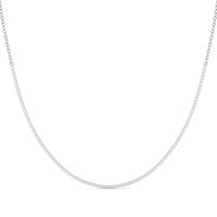 Collar de Diamantes con Media Cadena en Oro Blanco Diamante de Laboratorio Oro Blanco 585 (14K)