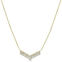 Collar Chevron con Diamantes Naturales Oro Amarillo 585 (14K)