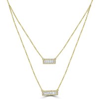 Collar Multicadena con Diamantes Naturales Diamante Natural Oro Amarillo 585 (14K)