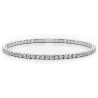 Pulsera Flexible Eternity Bangle 2.25 krt Diamante de Laboratorio Oro Blanco 750 (18K)