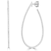 Pendientes de Aro con Diamantes Naturales 0.45 ct. tot. Oro Blanco 585 (14K)
