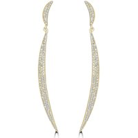 Pendientes Largos Pavé Diamante Natural 0.70 ct. tot. Oro Amarillo 585 (14K)