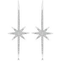 Pendientes Starburst Diamante Natural 0.43 ct. tot. Oro Blanco 585 (14K)