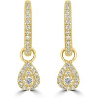 Pendientes Colgantes de Diamante Natural 0.25 ct. tot. Oro Amarillo 585 (14K)