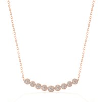 Collar Grande en Cascada Diamante de Laboratorio Oro Rosa 585 (14K)