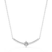 Collar Solitario Smile Diamante de Laboratorio Oro Blanco 585 (14K)