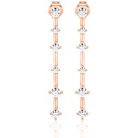 Pendientes Lineales con Diamantes GraduadosDiamante de Laboratorio Oro Rosa 585 (14K)