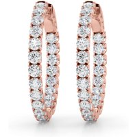 Pendientes Aros Redondos Inside-Outside U-Prong 26 mm 1.76 ct. tot. Diamante de Laboratorio Oro Rosa 585 (14K)