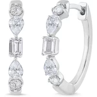Aros Medley 18 mm 1.00 ct. tot. Diamante de Laboratorio Oro Blanco 585 (14K)