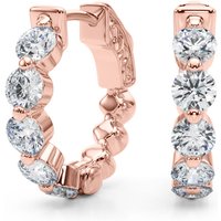 Aros con Diamantes Single Row 1.00 ct. tot. Diamante de Laboratorio Oro Rosa 585 (14K)