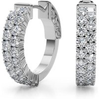 Aros con Diamantes 1.14 ct. tot. Diamante de Laboratorio Oro Blanco 585 (14K)