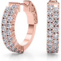 Aros con Diamantes 1.14 ct. tot. Diamante de Laboratorio Oro Rosa 585 (14K)