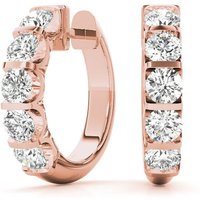 Aros con Diamantes Huggie 2.00 ct. tot. Diamante de Laboratorio Oro Rosa 585 (14K)