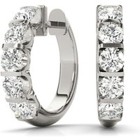 Aros con Diamantes Huggie 2.00 ct. tot. Diamante de Laboratorio Oro Blanco 585 (14K)