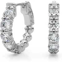 Aros con Diamantes 1.65 ct. tot. Diamante de Laboratorio Oro Blanco 585 (14K)