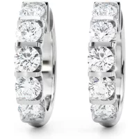 Aros con Diamantes 2.00 ct. tot. Diamante de Laboratorio Oro Blanco 585 (14K)