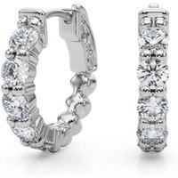 Aros con Diamantes de Fila Única 1.60 ct. tw. Diamante de Laboratorio Oro Blanco 585 (14K)