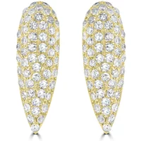 Pendientes de Botón Diamante Natural 0.30 ct. tot. Oro Amarillo 585 (14K)
