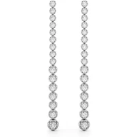 Pendientes Largos 3.20 ct. tot. Diamante de Laboratorio Oro Blanco 585 (14K)