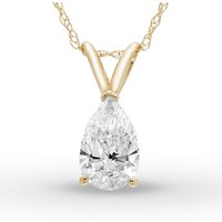 Colgante Solitario Pera 0.75 ct Diamante de Laboratorio Oro Amarillo 585 (14K)