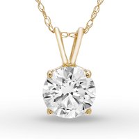 Colgante Solitario Redondo 1.25 ct Diamante de Laboratorio Oro Amarillo 585 (14K)