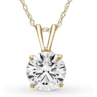 Colgante Solitario Redondo 3.00 ct Diamante de Laboratorio Oro Amarillo 585 (14K)