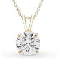 Colgante Solitario Redondo 1.50 ct Diamante de Laboratorio Oro Amarillo 585 (14K)