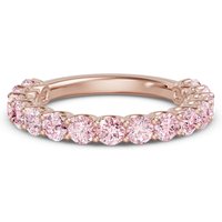 Anillo Media Eternidad Scallop Set con Turmalinas Rosas 3.00 mm Oro Rosa 585 (14K)