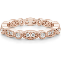 Anillo Eternidad Dot and Marquise Diamante de Laboratorio Oro Rosa 750 (18K)