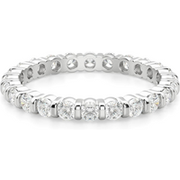 Anillo Eternidad Bar Set con Piedras Redondas 2.00 mm Diamante de Laboratorio Oro Blanco 750 (18K)