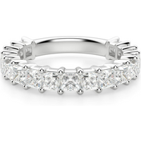 Anillo Media Eternidad Princesa 2.75 mm Diamante de Laboratorio Oro Blanco 585 (14K)