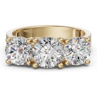 Anillo de Compromiso Open Arms Corte Redondo 0.75 ct Diamante de Laboratorio Oro Amarillo 585 (14K)