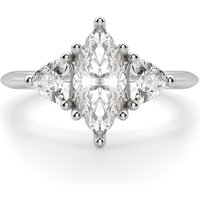 Anillo de Compromiso Marquesa 1.00 ct Timeless Diamante de Laboratorio Oro Blanco 585 (14K)