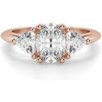 Anillo de Compromiso Corte Ovalado 1.00 ct Timeless Diamante de Laboratorio Oro Rosa 750 (18K)