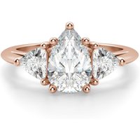 Anillo de Compromiso Pera 1.00 ct Timeless Diamante de Laboratorio Oro Rosa 585 (14K)