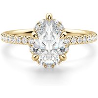 Anillo de Compromiso Corte Pera 1.50 ct Novara Diamante de Laboratorio Oro Amarillo 585 (14K)