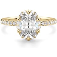 Anillo de Compromiso Corte Ovalado 1.50 ct Novara Diamante de Laboratorio Oro Amarillo 585 (14K)