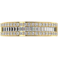 Alianza de Boda Channel Mix 4.70 MM con diamante de laboratorio Oro Amarillo 417 (10K)