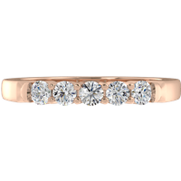 Alianza de Boda Tetrad con diamante de laboratorio Oro Rosa 750 (18K)