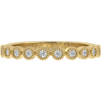 Alianza de Boda Bezel Petite 1.80 MM Diamante de Laboratorio Oro Amarillo 417