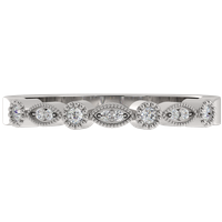 Alianza de Boda Cuatro Piedras Diamante de Laboratorio Oro Blanco 585