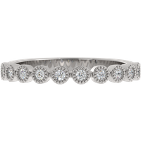 Alianza de Boda Bezel Petite 1.80 MM Diamante de Laboratorio Oro Blanco 417