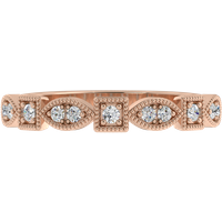 Alianza de Boda Seinne Pavé 2.20 MM Diamante de Laboratorio Oro Rosa 417