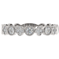 Alianza de Boda Bezel Spring 1.8 MM Diamante de Laboratorio Oro Blanco 585