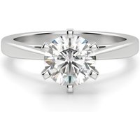 Anillo de Compromiso Corte Redondo 1.00 ct Cathedral Diamante de Laboratorio Oro Blanco 585 (14K)