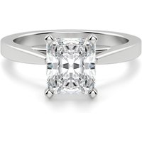 Anillo de Compromiso Corte Radiante 1.50 ct Cathedral Diamante de Laboratorio Oro Blanco 585 (14K)