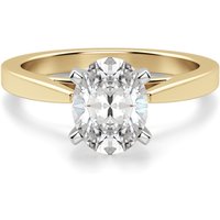 Anillo de Compromiso Corte Ovalado 3.00 ct Cathedral Diamante de Laboratorio Oro Amarillo 585 (14K)